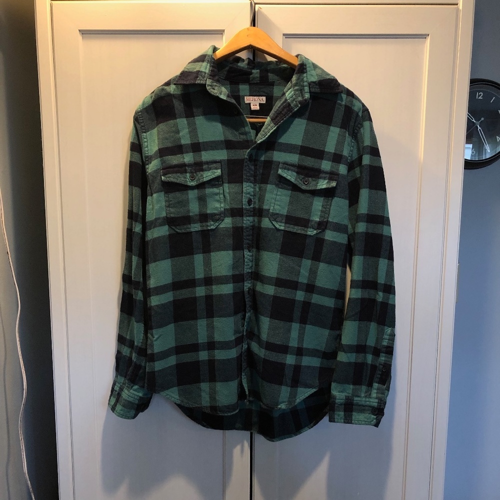 Merona Men's Plaid Standard Fit 2-Pocket Flannel